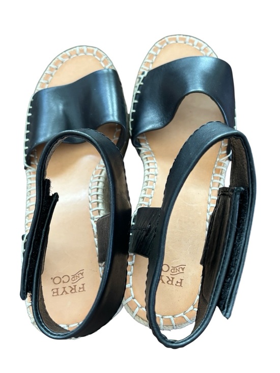 NWT Frye and Co Amber Espadrille Wedge Frye in Black Sz 5.5 Platform Boho - Picture 7 of 14